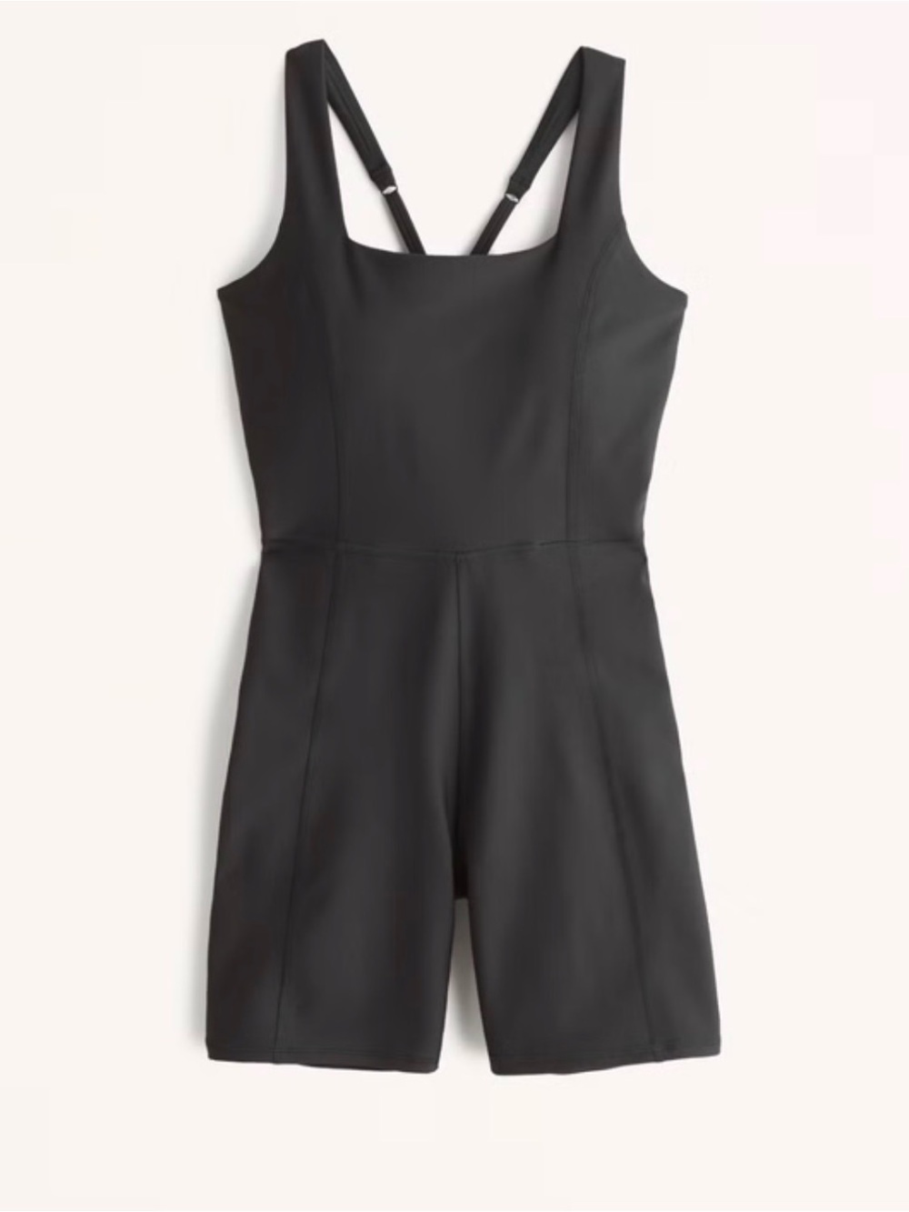 YPB SculptLUX Squareneck Onesie Women's Black Active Romper Jumpsuit